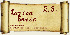 Ružica Borić vizit kartica